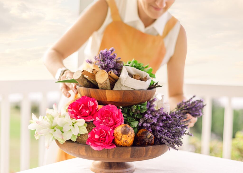 ali'i kula lavender farm beauty workshop with leiohu cosmetics wedding event