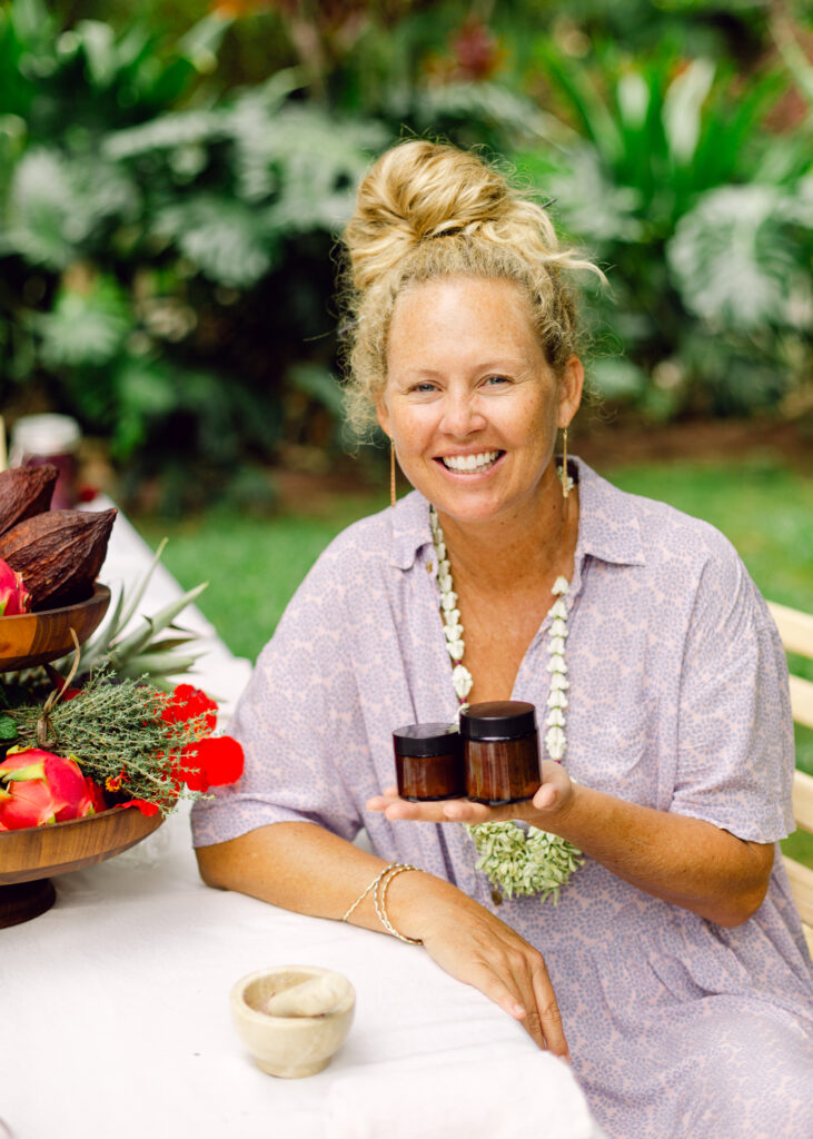 Handcrafted beauty products for Lumeria Leiohu retreat workshop