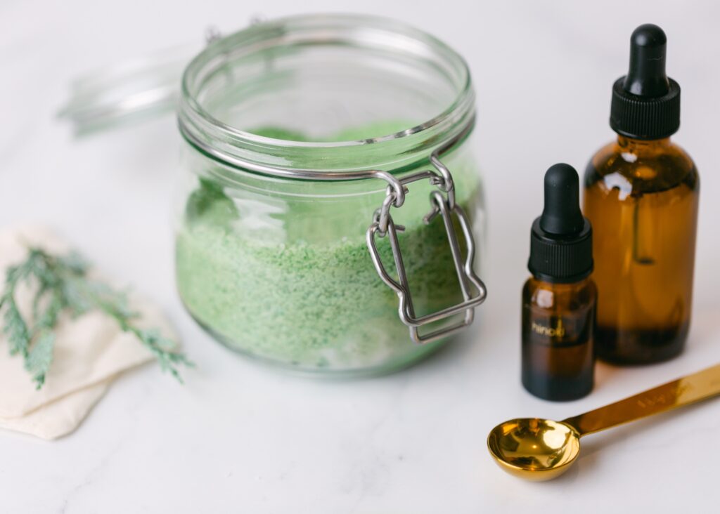 DIY hinoki forest bathing bath salt recipe ひのきバスソルトのレシピ